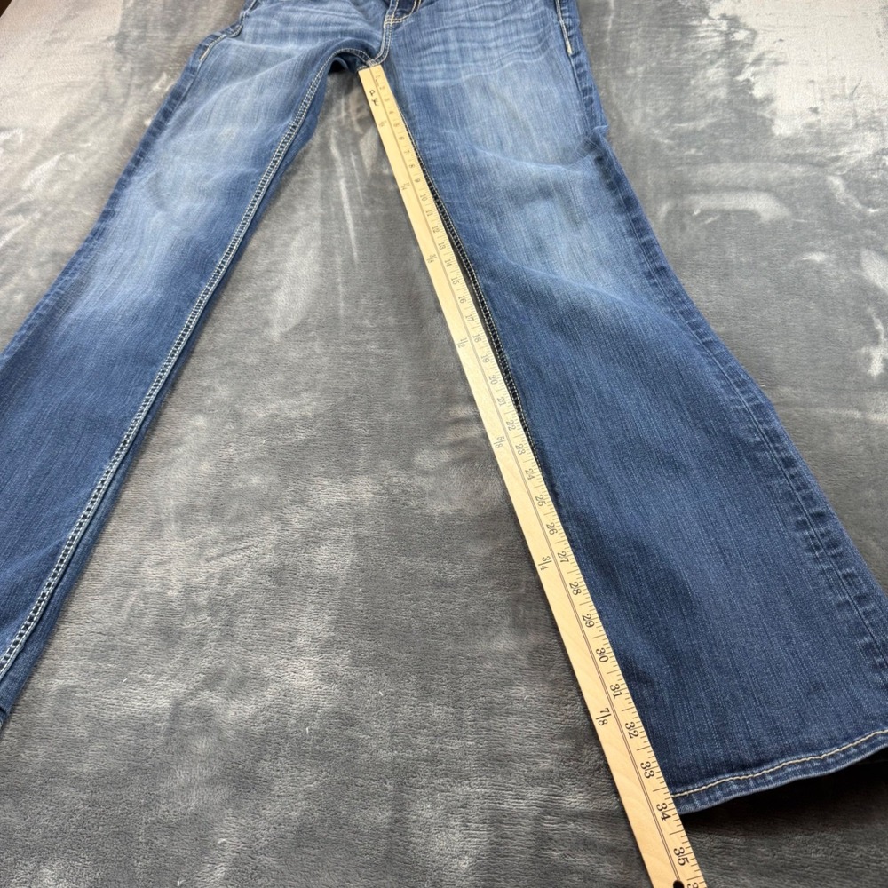 BKE Stella Bootcut Jeans Womens 30x35.5 Blue Denim Low Rise Distressed BPL1402 - Picture 10 of 12